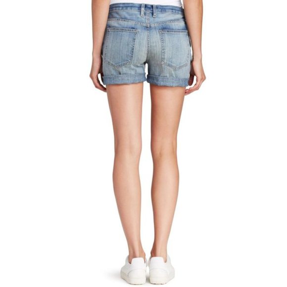 Current/Elliott Boyfriend Roll Shorts Super Loved Destroy Distressed Destroyed - Picture 3 of 11